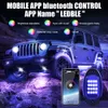 Universal bil underglödsljus 8 Pods RGB LED Rock Lights med APP/dubbel Bluetooth-kontroll 128 LEDs 5050SMD Multicolor Neon Lighting Kit för bilar