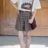 Silm Casual All-Match Soft Plaid Design Shorts Sommar Loose Wide Lep Ropa Mujer Söt Färsk Preppy Style Bottoms 210525