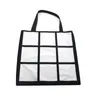 Sublimation Gitter-Taschen-Tasche leerweiß-DIY-Wärmeübertragung Einkaufstasche 9 Panels Tuch Frabic wiederverwendbarer Aufbewahrungsgeschenkbeutel Handtasche 591