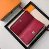 Carteras de dama de alta calidad diseñador de moda de cuero genuino monedero largo con cremallera monedero titular de la tarjeta Bolso de embrague de lujo para mujeres M61276 Adele flor marrón