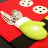 Manteles navideños, juegos de bolsas para cubiertos, calcetines de regalo de Año Nuevo de Papá Noel, mesas de cena de Navidad, decoración, decoración ZWL77