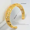 4pcs/lot Bangles Ethiopian Gold Color Bangle for Women Dubai Bride Wedding Bracelet African Arab Jewelry Middle East Q0717