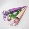 Einzelne Blume Rose Box Paket Papier Transparente Verpackung Taschen Bunte Boxen Für Festival Hochzeit Florist Blumen Geschenke Verpackung CG0474