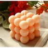 Pachnący kształt kulowy Cube Candle Eco-przyjazny wosk sojowy Wielokolor niezbędny świeca zapach Wedding Wedding Home Użyj 210702