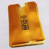 Xiruoer Sleeves Gold RFID Blocking Card Sleeve per uomo Donna Laser Foglio di alluminio NFC Reader Lock Protecter Anti Scan Bank Porta carte di credito 1000 pezzi