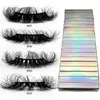 Faux cils Rainsin Lashes en gros Fluffy Mink Hair Pack 25mm Wispy en vrac avec emballage ensemble désordonné