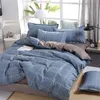 Nordic Lattice Duvet Cover 240x220 Pillowcase Printed Bedding Set Single Double Queen King Size Bed Sheet Quilt set Setclothes 210309