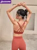 Gym Kläder Lusur Sport Underkläder Kvinnor Shocksäker Running Anti-Sag Yoga Skönhet Vest samlad utan stål Ring Fitness Bra