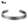 Vintage Viking Cuff Bracelets Bangles for Men Women Simple Classic Pulseras hombre Stainless Steel Male Jewelry