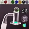 Wholesale 3style Newest Quartz Banger Nail with Spinning glass ball Carb Cap and ruby Terp Pearl Female Male 10mm 14mm 18mm for Dab Rig Bong