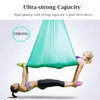 Yoga hängmatta Tyg 5 meter Nylon Aerial Tricot Yoga Belt Swing Anti Gravity Aerial Silks för yogaövning i utomhus Q0219