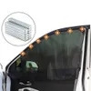 4 pièces magnétique voiture côté avant arrière fenêtre pare-soleil couverture maille bouclier Protection UV noir Auto pièces extérieures voiture pare-soleil