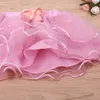 Tjejer klänning uppsättning sommar barn kläder flyga ärm ärmlös topp + fluffig kjol 2pcs baby barnkläder 210528