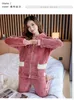 4XL 5xl big Size Pajamas Winter Hoodies Flannel for laides Fat Velvet Set Nightgrown Sweatshirt Warm Kawaii Home Clothes 210809