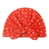 A977 Europe Moda Baby Bunny Caps Hat Hat Turban Knot Headwrap Kapelusze Dziewczyny Niemowlę Dzieci Dots Beanse