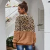 Höst Faux Fur Coat Kvinnor Leopard Teddy Coat Ladies Plush Hooded Winter Coat Women Fluffy Fur Teddy Jacka Kvinna 211007