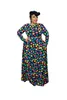 Survêtements grande taille ZJFZML ZZ femmes vêtements 2 pièces robe ensembles Vintage à pois haut à manches longues + grande jupe pivotante goutte en gros