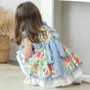 Meisjes feestjurken Spaanse stijl Kinderen voor Floral Mouwloze Prinses Babykleding E19245 210610