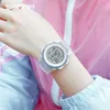 SANDA Fashion Ultra-thin Digital Watch Sport Men Watches Luminous Sports Wristwatch Mens Waterproof Boy girl Student Watch G1022