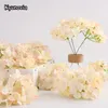 Kyunovia 50 stks Kunstmatige Zijde Hydrangea Bloem Hoofdbal Chrysanthemum Bruiloft Pad Home EL DIY Bloem Wandaccessoires KY34 210925