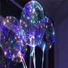 Party Decoration LED Bobo Balloon med 315 tums pinne 3 meter strängballong Lätt jul Halloween Bröllopsfödelsedag XG00619238905