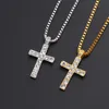 2021 хип-хоп Иисус пересекающий ожерелье для мужчин Женщины Мода Ювелирные изделия Bling Crinshone Crystal Cross Ожерелье
