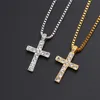 2021 Hip Hop Jesus Cross Pendant Necklace For Men Women Fashion Jewelry Bling Rhinestone Crystal Cross Necklace