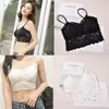 Camisoles Tanques Sexy Women's Lace Colete Crochet tanques de crochê Strapless Bralette Bra Cami Crop Top Meninas Estudantes Respirável Underwear Sling