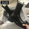 ZUZI 2021 nowe zwiększone buty Martn damskie jesienne i zimowe oraz aksamitne brytyjskie grube podeszwy Chelsea Short Y0910