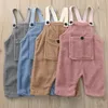 Kinderkleidung Mädchen Jungen Verdickter Flusenspielanzug Kinder Einfarbiger Plüsch Overall Frühling Herbst Winter Sherpa Baby Klettertuch 1615 B3