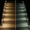 New Outdoor Stainless Steel Led Solar Path Stair Lamp Waterproof 3 LED Solars Deck Lights Balcony Garden Yard Fence Solar Light