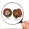 Retro Tree of Life Wood Ear Tunnels Plugs Expander Bår öron Piercing smycken för män Kvinnliga smycken Will och Sandy Gift