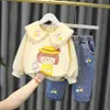 가을 여자 옷 슈트 패션 스타일 면화 materail 긴 소매 1 ~ 5 세 아기 의류 세트 211104