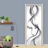 Modern Abstract Ink Painting Creative Art Mural Living Room Bedroom Door Mural Wallpaper PVC Waterproof Self-adhesive Wallpaper 201009