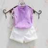 Kids clothes summer Children Chiffon Girl Shirts pure white tops Teenage Baby clothing big girls princess blouse 2t-16Yrs 210622