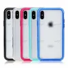 Färgglada Transparent Case ShockoProof Hard PC Rensa telefonfall Tillbaka Skydd till iPhone 11 Pro Max XR XS 7 8 Plus Samsung S20 S10 Note9