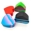 17ml Love Shape Wax Oil Container Box Bag Dab Non-stick Siliconen Pot siliconen Tin Kleurrijke Opslagcontainers Houder Gereedschapskoffer