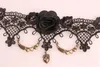 2021 European And American Retro Fashion Foot Chain Beautiful Rose Black Lace Sexy Foot Jewelry Wholesale