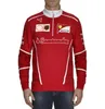 T-shirt di Formula Uno La nuova maglietta rossa della squadra di f1 Tuta da squadra per gli appassionati di auto Tuta da corsa personalizzata T-shirt con risvolto a maniche corte t293e ad asciugatura rapida