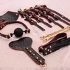 NXY SM Bondage Blackwolf Pu couro BDSM Kits Cama escrava Aposentadoria Aposentadoria Handcuffs Neck Gag Balanço Adulto Sexo Brinquedos Para As Mulheres Casais 1216