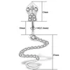 Snake Belly Button Ring CZ Crystal Surgical Stainless Steel Navel Rings 14g Piercing Body Jewelry