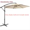 Shade Sun Terrace Beach Umbrella Garden Parasol Patio Dia 9.8ft Anti-UV Polyester Cloth Pool Easily Install Outdoor Furniture No Stand