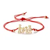 Chaîne à maillons mignon cuivre maman papa enfants famille Bracelets femmes or réglable Figure filles bijoux Kent22