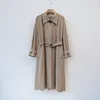 VK Gloednieuwe Fashion Fall Herfst Casual Double Breasted Simple Classic Long Trench Coat With Belt Chic Female Wind Breaker T200814