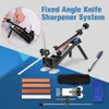 Kit d'affûtage professionnel en acier inoxydable pour couteau à angle fixe avec 4 kits d'outils d'affûtage de cuisine Whetstone 210615