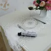 Home Decorative Dining Banquet White Colour 100% Polyester Jacquard Fabric TV Stand Cabinet Cover Embroidered Lace Table Runner 210709