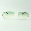 Direktförsäljning designer solglasögon 3524026 med metall tasstråd skalmar glasögon, storlek: 18-140 mm