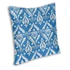 Kussen/decoratief kussen delft blauw en witte kronen patroon gooi deksel polyester decoratieve vintage kussensloop