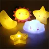 귀여운 LED 밤 빛 별 과일 공룡 실리콘 부드러운 만화 아기 어린이 보육 램프 침실 장식 선물 아이 장난감 2021 Y2