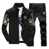 Spring Tracksuits Men Sporting Gyms Mens Set Casual Outfit Sportswear Fitness Men's Clothing Bodybuilding Male Zipper Sweat Suit 211006